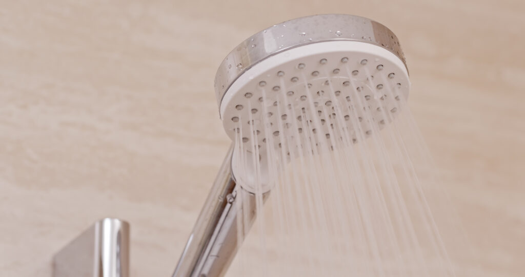 Turning on the shower